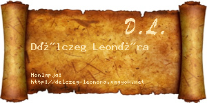Délczeg Leonóra névjegykártya